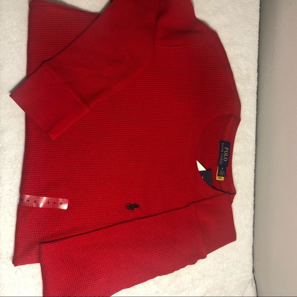 Red Ralph Lauren polo thermal waffle - Picture 3 of 5